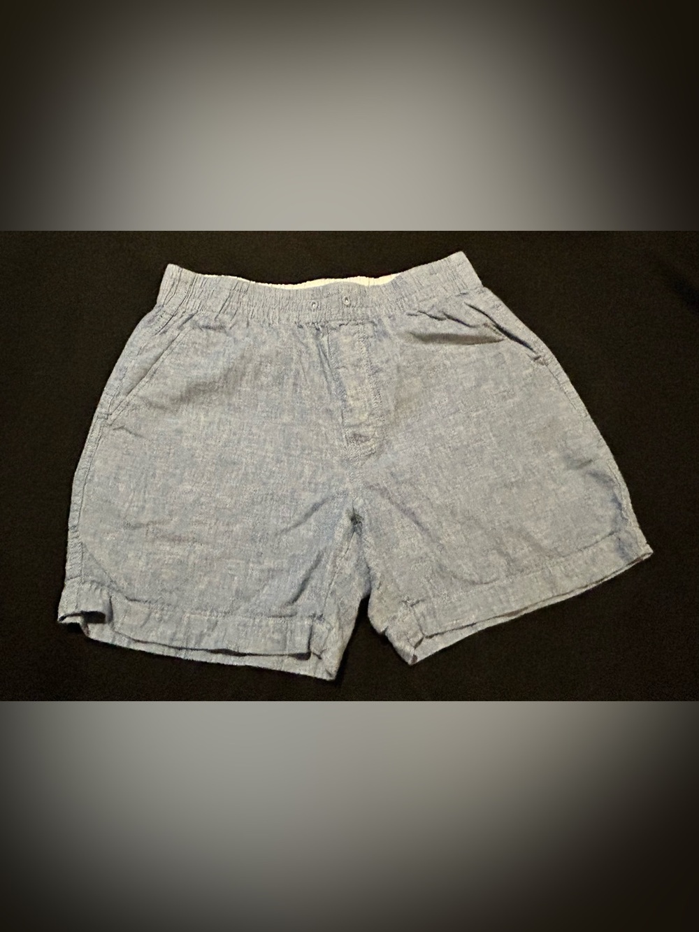 J. Crew Light Blue Chambray Flat-Front Men’s Shorts. Size S.